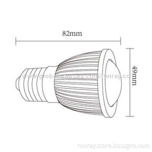3W GU10 LED Spotlight COB Type, AC 85-265V Epistar Chip, 72H Aging Time, CE/RoHS ISO9001 Factory